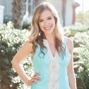 Lilly Pulitzer Aqua and Gold Dress